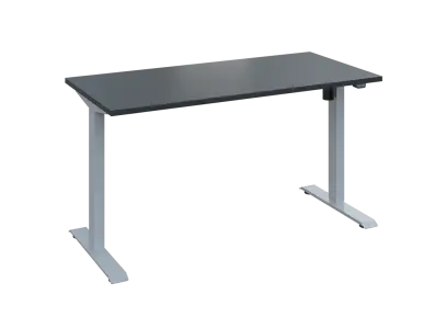 Flexi 27-14 výškově nastavitelný stůl, kovová podnož stříbrná, deska 25 mm, široký 1400 mm, antracit